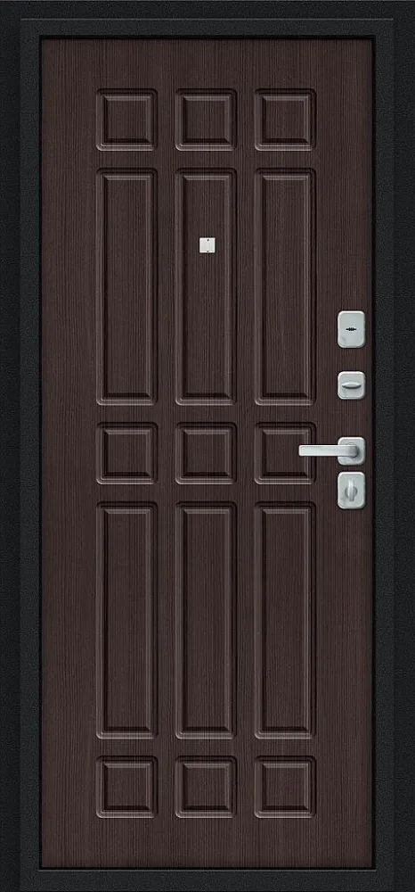 Товар Дверь Мило МФ/BChrome Букле черное/Wenge Melinga BR6203