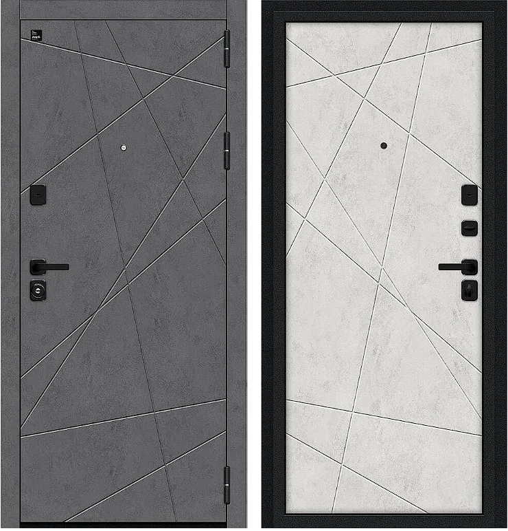 Дверь Браво Граффити-5/SBlack Slate Art/Look Art/Букле черное DIS007585